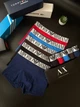 Набір чоловічих трусів 5шт L боксери Emporio Armani з срібною резинкою Чорні, Сині, Червоні, Коричневі, Блакитні (EA26m) - зображення 1