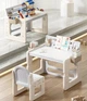 Стол трансформер детский 4 в 1 BabyPods со стульчиком и мольбертом. Столик для обучения, творчества и игры в конструктор. - изображение 1