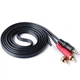 Аудио кабель из Mini jack 3.5 мм. на 2 шт. RCA / 1.5 м. Черный (MX-00006233) - изображение 1
