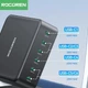 Настільний зарядний пристрій Rocoren RCCT150-6U 150Wmax GAN (PPS, PD3.0, QC5) порти 6TypeC Black (43777) - зображення 5