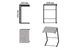 Столик приставной Терри Ferrum-decor 650x440x330 Черный металл ДСП Бетон 16 мм (TERR007) - изображение 4