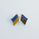 Значок Dobroznak Флаги Украина Азербайджан 26х17 мм (6209) - изображение 2