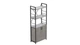 Этажерка 3/60 Ferrum-decor Серии Конект с тумбой 144x60x28 Черный ДСП Бетон (FD1027) - изображение 1