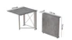 Стол-книжка трансформер Орион 1 Ferrum-decor 750x810x730 Белый металл ДСП Бетон 16 мм (ORI114) - изображение 2