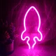 Настенный неоновый светильник ночник Ракета розовая Angel - изображение 2