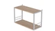 Книжная полка универсальная Ferrum-decor Стим 1 38x63x26 белый ДСП Дуб Сан-Марино 16мм (XK00026) - изображение 1