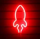 Настенный неоновый светильник ночник Ракета красная Angel - изображение 5
