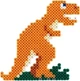 Termomozaika Zestaw Hama Midi Dinozaury 3434 (028178034344) - obraz 2