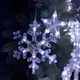 Світлодіодна гірлянда-завіса прозорий дріт Зірки та сніжинки 12 LED 3 х 1 м білий - зображення 2