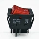 Сетевой выключатель KCD4-201N-B 30A 250VAC 6pin 32х25 Красный со светодиодом - изображение 1