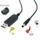 Кабель DC USB інвертор перетворювач для роботи роутера на 12 вольт 2.1x5.5 мм - зображення 3