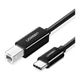 Кабель для принтера USB-C 2.0 to BM 2.0m US241 black Ugreen (50446) (319163) - изображение 1