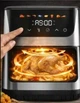 Многофункциональная мультипечь аэрофритюрница 8.5л Sokany SK 10107 2000W Аэрогриль безмасляная для приготовления без масла с сенсорным управлением Серебристый с черным - изображение 2