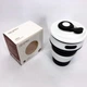 Чашка силиконовая SILICON MAGIC CUP с герметичной крышкой и поилкой Черный 7194 - изображение 7