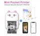 Детский Bluetooth принтер No Brand Mini printer 1000 мАч Бело-розовый (2104619038) - изображение 5