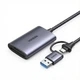 Кардрідер Ugreen CM401 2-в-1 USB-C + USB-A UHS-II SD 4.0 312 МБ/с 0.5 м Сірий (35148) - зображення 1
