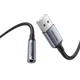 Внешняя звуковая карта Vention USB - 3.5 мм 0.25 м Серый, TRRS, OMTP/CTIA, алюминиевый корпус (CVFHC) - изображение 1