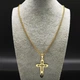 Кулон «Хрест» на ланцюжку Hollowcross, золотистий - зображення 5