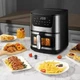 Аэрофритюрница на 7 л 3500 Вт. DOMOTEC MS-3221 7 программ, с таймером и регулятором температуры, черно-серая - изображение 3