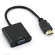 Адаптер конвертер HDMI to VGA Full HD 1080p Чорний - зображення 1