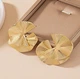 Жіночі сережки Ребристі jewelry Золотисті - зображення 6