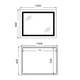 Дзеркало Qtap Cardinal (CA2) 1000х800 з LED-підсвічуванням Touch, з антизапотіванням, з диммером, рег. темп. кольори (3000-6500K) QT0478C1008048455 - зображення 3