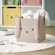 Контейнер для іграшок Zeller Cozy Kids з вушками мусліновий бежевий 28 x 28 x 28 см 97416 (4003368144924) - зображення 4