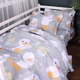 Простынь MirSon Бязь 17-0896 Baby Ducks Gray 220 х 240 см (2200012393574) - изображение 3