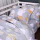 Простынь MirSon Бязь 17-0896 Baby Ducks Gray 220 х 240 см (2200012393574) - изображение 4