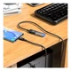 Кабель USB C To Lightning Hoco U107 чорний для заряджання та передачі даних 2А довжина 10 см алюмінієвий сплав - зображення 6