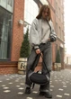 Большая женская поясная сумка бананка Sambag DynamicDart графитовая 38×21×7 см (80411009) - изображение 7