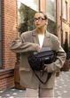 Большая женская поясная сумка бананка Sambag DynamicDart черная 38×21×7 см (80411701) - изображение 2