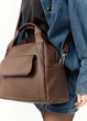 Жіноча спортивна сумка Sambag Vogue BKT шоколадна 37 х 25 х 16 см (90158020) - зображення 6