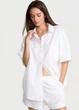 Піжама Модал-Коттон (сорочка + шорти) Victoria's Secret Modal-Cotton Short Pajama Set L Білий (2671483D) - зображення 1