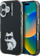 Панель Karl Lagerfeld IML Aquarelle Choupette & Logo для iPhone 16 Black (3666339464387) - зображення 1