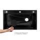 Мойка для кухни интегрированная Lidz Handmade H7545B Decor Black PVD Honeycomb 3,0/1,0 мм LDH7545BDECPVD48373 - изображение 4
