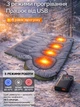 Спальный мешок с подогревом USB 215х65 см термоспальник туристический зимний одеяло спальник от повербанка с капюшоном для кемпинга рыбалки туризма полевых условий водонепроницаемый теплый до минус 30 градусов с чехлом зеленый - изображение 2