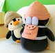 Мягкая плюшевая игрушка Пингвин с рюкзачком в серой шапке 25 см - изображение 2