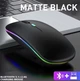 Беспроводная аккумуляторная мышка с RGB-подсветкой (bluetooth+usb) - изображение 1
