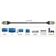 Кабель мультимедийный HDMI M to HDMI M 2.0m V2.1 8K 60Hz HDR10 HLG 48Gbp J5create (JDC53-N) - изображение 7