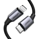 Дата кабель USB-C to Lightning 1.0m 3A 60W US304 black Ugreen (60759) - изображение 3
