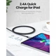 Дата кабель USB 2.0 AM to Lightning 1.0m 2.4A US199 black Ugreen (60156) - зображення 4