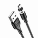 Кабель Micro USB магнітний 2.4A для смартфонів та планшетів довжина 1м чорний Hoco X52 Magnetic заряджання пристроїв - зображення 1