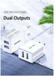 Зарядное устройство USAMS CC090 2.1A Dual USB для путешествий Белый - изображение 8