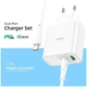 Зарядное устройство Hoco C113A PD65W Quick Charge 2.0 3.0 USB Type-A Type-C белое - изображение 7