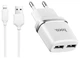 Зарядное устройство Hoco C12 Dual USB 2.4A с Lightning кабелем для устройств Apple Черный - изображение 4