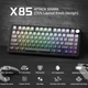 Бездротова ігрова механічна клавітура Attack shark x85 Grey gradient - изображение 6