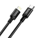 Кабель USB C to Lightning 20W PD Hoco X14 для зарядки и передачи данных длина 2м черный эластичный прочный - изображение 1