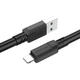 Кабель Lightning 2.4A Borofone BX81 для зарядки и синхронизации устройств длина 1 метр черный с эластичным покрытием - изображение 6