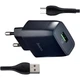Зарядное устройство Hoco C72Q QC3.0 с Micro USB черное быстрое зарядка 18W - изображение 1